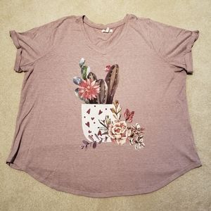 Floral graphic tshirt